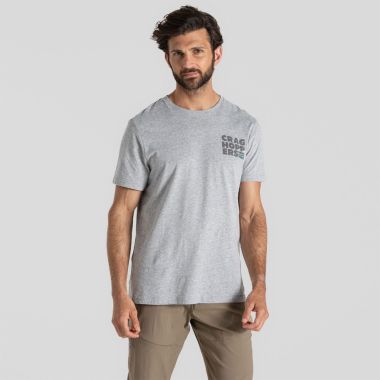Craghoppers Men's Lucent Short Sleeved T-Shirt - Soft Grey Marl Landscape