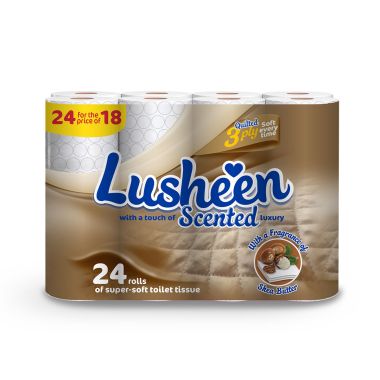 Lusheen 3 Ply Super Soft Toilet Roll – 24 Pack