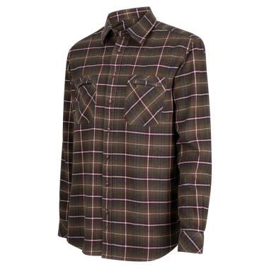 Hoggs of Fife Countrysport Luxury Hunting Shirt - Olive/Wine