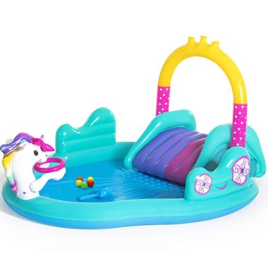 Bestway Inflatable Magical Unicorn Carriage Play Pool - 274cm x 198cm x 137cm