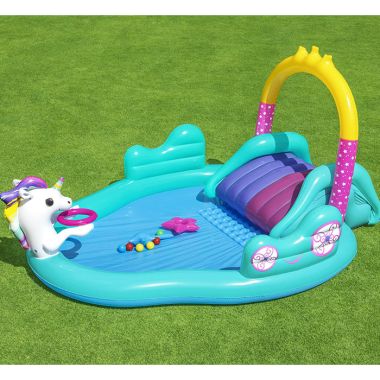 Bestway Inflatable Magical Unicorn Carriage Play Pool - 274cm x 198cm x 137cm