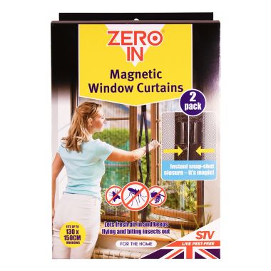 Zero In Magnetic Window Curtains - 2 Pack
