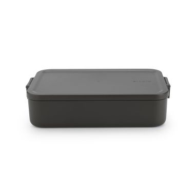 Brabantia Make & Take Bento Plastic Lunch Box, Large - Dark Grey