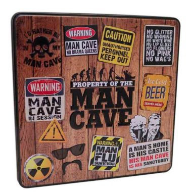 Man Cave Shortbread Biscuit Tin, Chocolate Chip - 400g