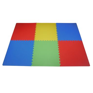 Multicolour Interlocking Floor Mats - 6 Pack