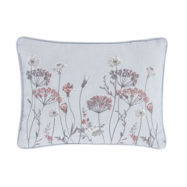Catherine Lansfield Meadowsweet Floral Cushion - White/Grey