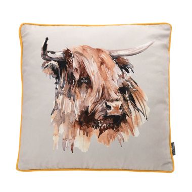 Meg Hawkins Cushion - Highland Cow 