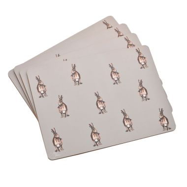 Meg Hawkins Placements, Set of 4 - Hare