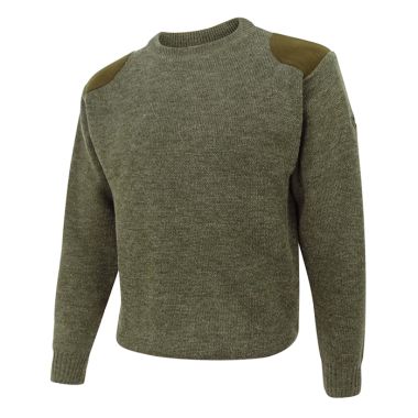 Hoggs of Fife Melrose Hunting Pullover - Soft Marled Green