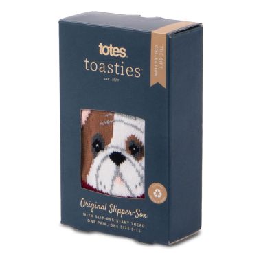 Totes Men's Original Toastie Slipper Socks - Dogs