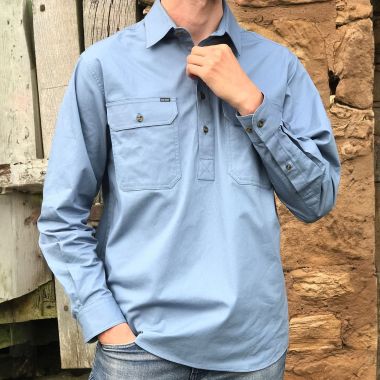 Hexby Men's Work Shirt - Light Blue