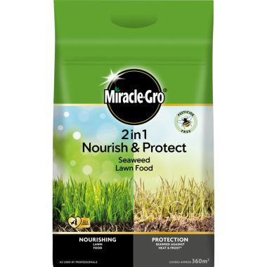 Miracle-Gro 2 in 1 Nourish and Protect Seaweed Lawn Food – 360m² 