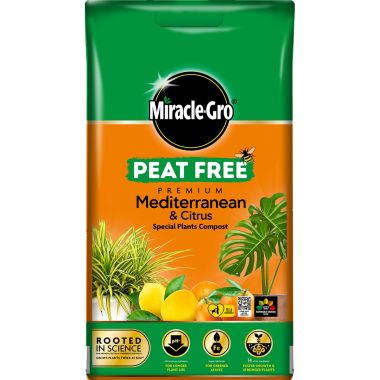 Miracle-Gro Peat Free Premium Mediterranean & Citrus Compost - 10 Litres