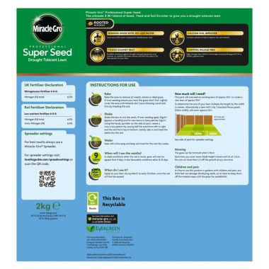 Miracle Grow Professional Super Seed, Drought Tolerant Lawn – 66m²