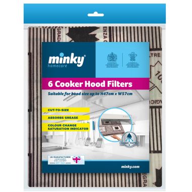 Minky Cooker Hood Filters - Pack of 6