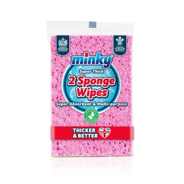 Minky Extra Thick Sponge Wipes - Pack of 2