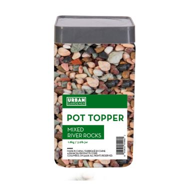 Plant Pot Toppers - Mixed River Rocks, 2.2kg