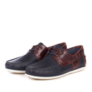 Barbour Men's Capstan Deck Shoes - Navy/Brown