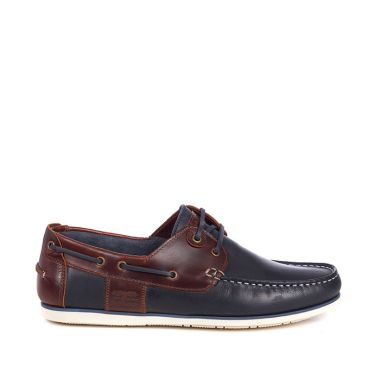 Barbour Men's Capstan Deck Shoes - Navy/Brown