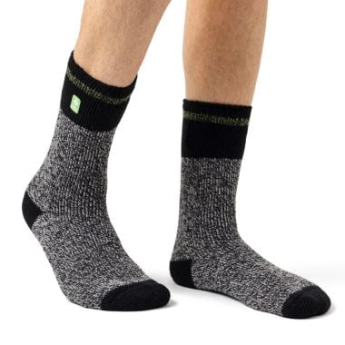 Heat Holders Men’s Porto Boot Socks – Black/Green