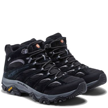 Merrell Men's Moab 3 GoreTex Mid Walking Boots - Black
