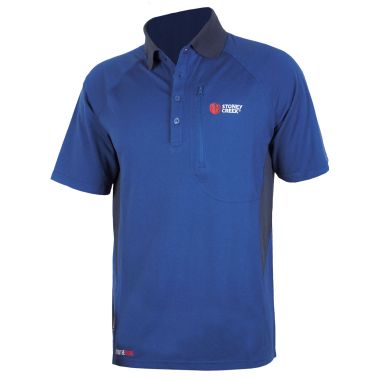 Stoney Creek Men’s Q-Wick Dry Polo Shirt – Blue/Charcoal