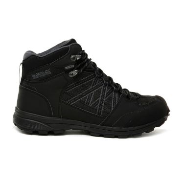 Regatta Men's Samaris II Mid Walking Boots – Black/Granite