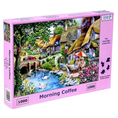 House Of Puzzles The Oakridge Collection MC532 Morning Coffee Jigsaw Puzzle - 1000 Piece