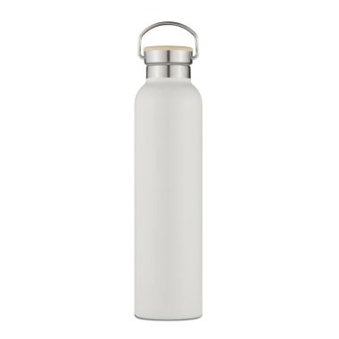 Natural Life Stainless Steel Bottle with Bamboo Lid, Stone - 750ml