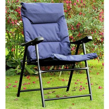 Redwood Leisure Padded Folding Chair – Navy