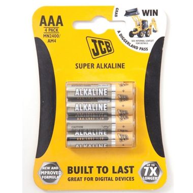 JCB Super AAA Battery - 4 Pack