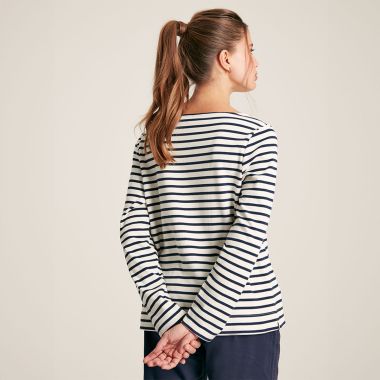 Joules Women's Harbour Striped Long Sleeved Top - Navy