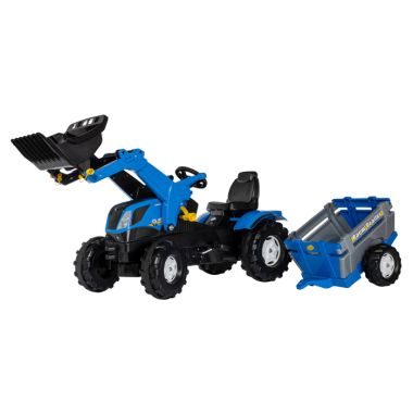New Holland Farmtrac Rolly Ride-On Tractor with Loader & Trailer