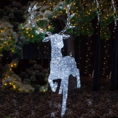 NOMA 1.4m Jewelled Reindeer LED Light Figure - White