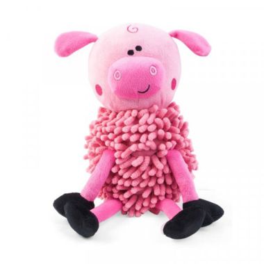 Zoon Noodly Pig Plush Dog Toy