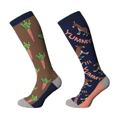 Children’s Odd Pair Novelty Socks – Donkey Carrots
