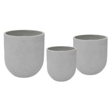 Odeon Andros Plant Pot - Light Grey Bundle