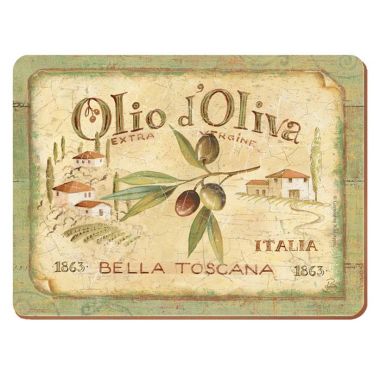 Creative Tops Premium Placemats, Set of 6 - Olio D'Olivia