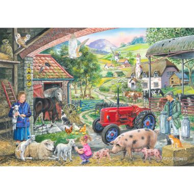 House Of Puzzles Find The Differences Collection MC257 On The Farm Jigsaw Puzzle - 1000 Piece