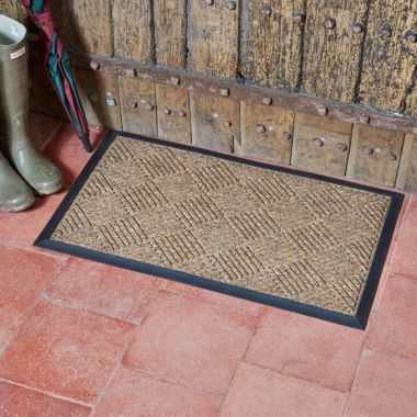 Smart Garden Chequered Doormat, Chestnut -  45cm x 75cm