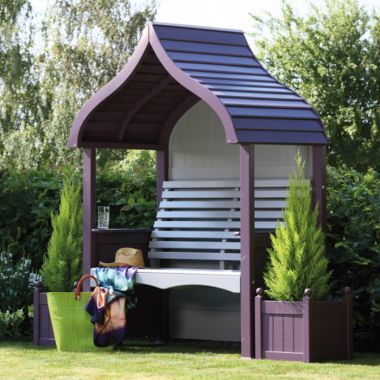 AFK Orchard Painted Arbour – Lavender & Stone