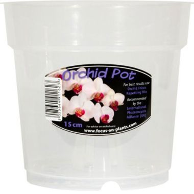 Growth Technology Orchid Pot, 15cm - Clear