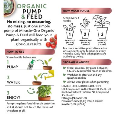 Miracle-Gro Organic Pump & Feed Plant Food - 200ml