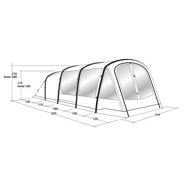 Outwell Parkdale 4 Tent - Green