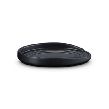 Le Creuset Stoneware Oval Spoon Rest, 15cm - Satin Black