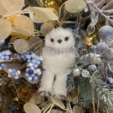 Fluffy Owl Assorted Decoration - 12cm