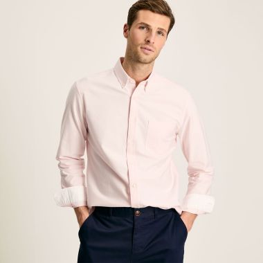 Joules Men's Oxford Long Sleeve Shirt - Pink