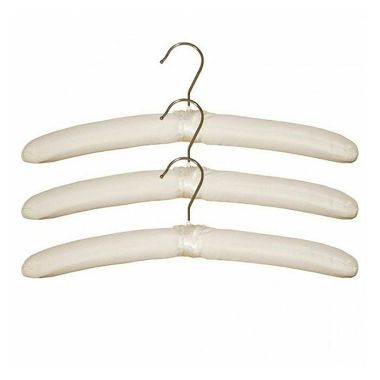 Ivory Satin Padded Hangers – Set of 3