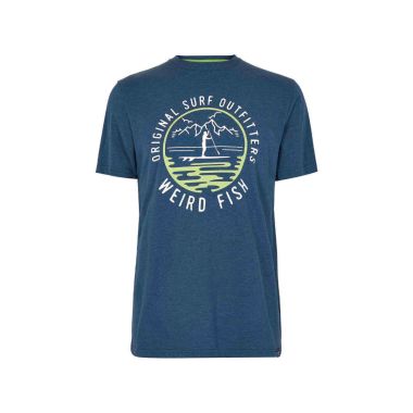 Weird Fish Men's Paddle Eco Graphic T-Shirt - Ensign Blue