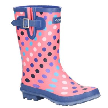 Cotswold Women's Paxford Mid Light Wellington Boots - Pink/Multi Spot